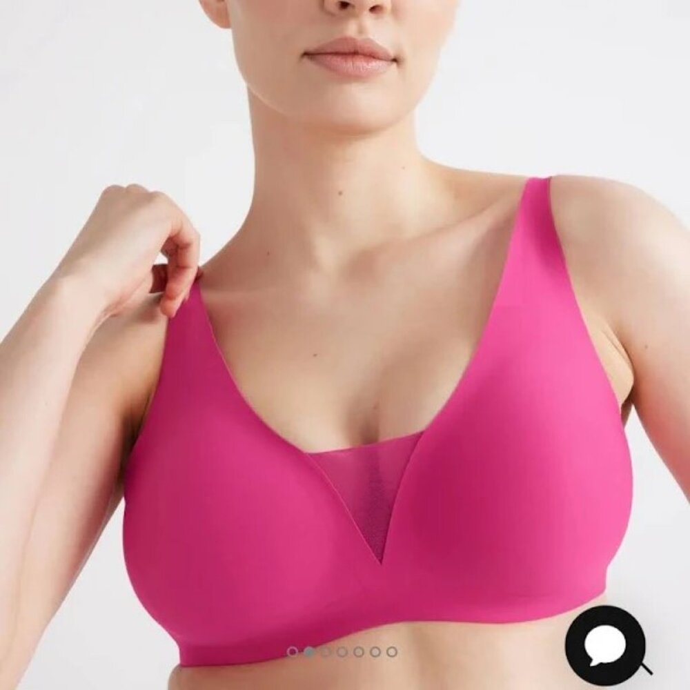 Knix Revolution Shocking Pink Shadow Mesh Bra NWT Size M Medium